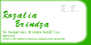 rozalia brindza business card